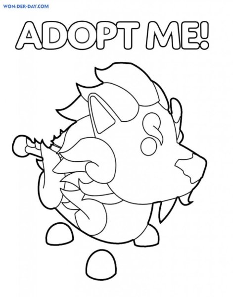 Раскраска adopt me питомцы