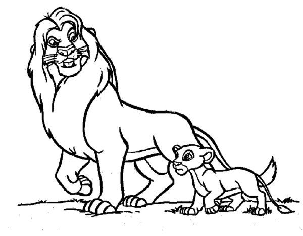 Раскраска Король Лев