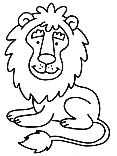 Раскраски легкая лев (43 фото)