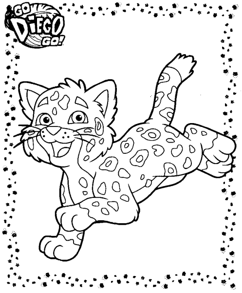 Леопард Лео раскраска для детей