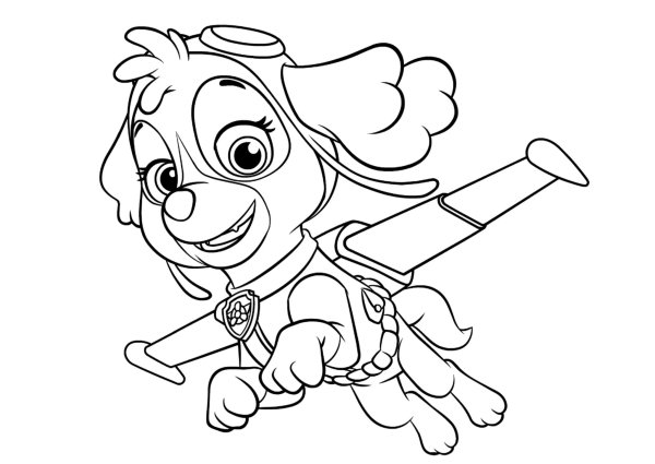 Paw Patrol раскраска Скай