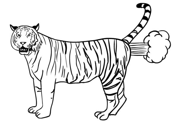 Раскраска летающий тигр
