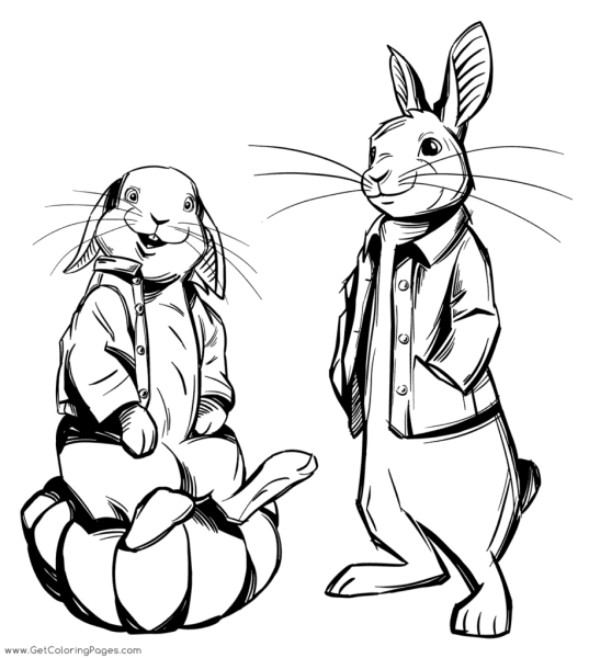 Peter Rabbit раскраска