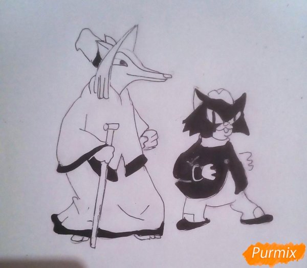 Кот Базилио рисунок