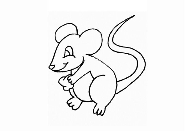 Раскраска мышка для детей 3-4 лет