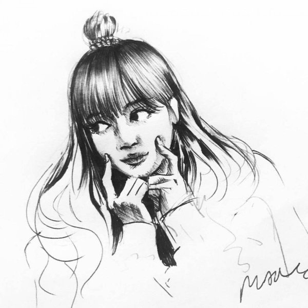 Lisa BLACKPINK срисовка