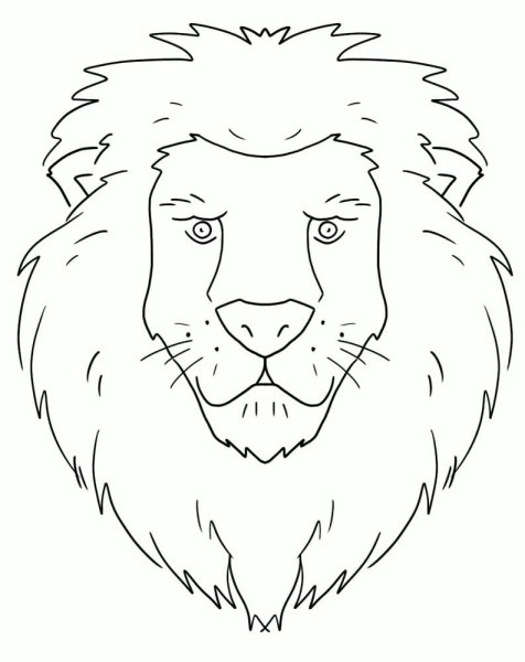 Разукрашка Лев