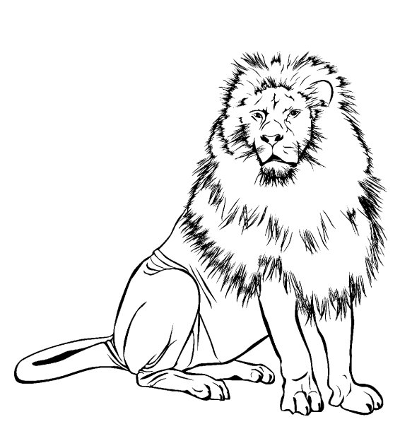 Лев для раскрашивания