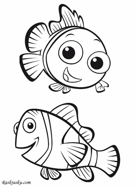 Раскраски маленькие рыбы (41 фото)