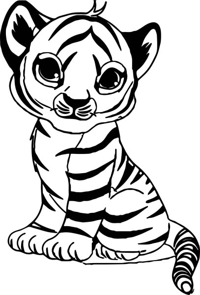 Раскраски тигра для детей