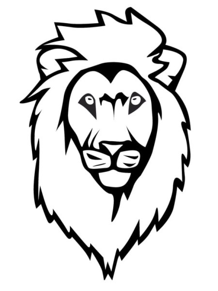 Голова Льва раскраска