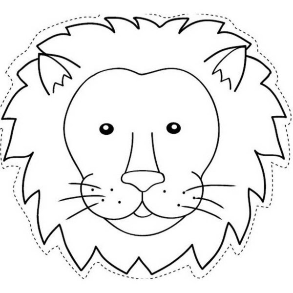 Раскраски маска льва (43 фото)