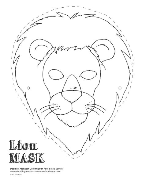 Маска Льва раскраска для детей