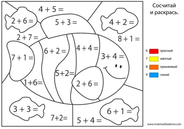Раскраска математика для дошкольников