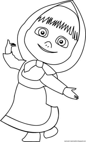 Raskraska для детей Masha Medved
