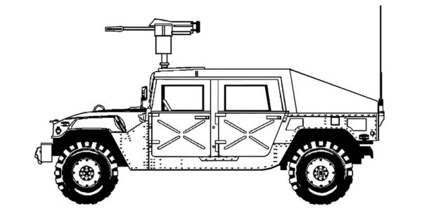 Hummer m1025 HMMWV чертеж