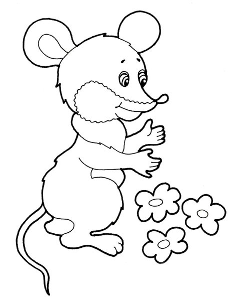 Мышка из сказки раскраска