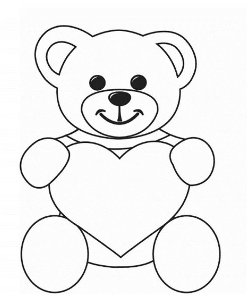 Раскраска мишка для детей 3-4 лет