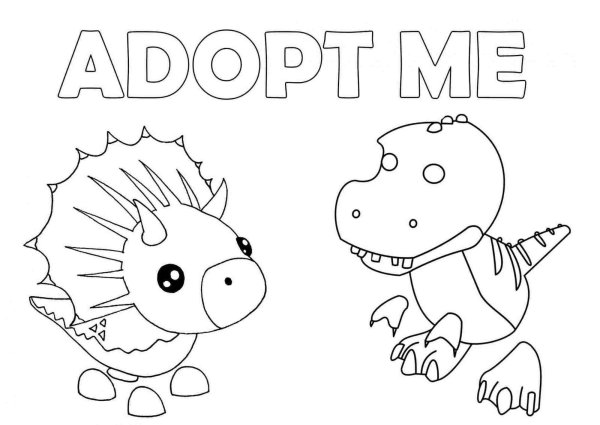 Adopt me раскраска