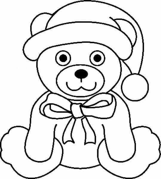 Новогодняя раскраска (мишка)