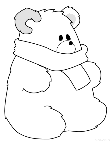 Новогодняя раскраска (мишка)