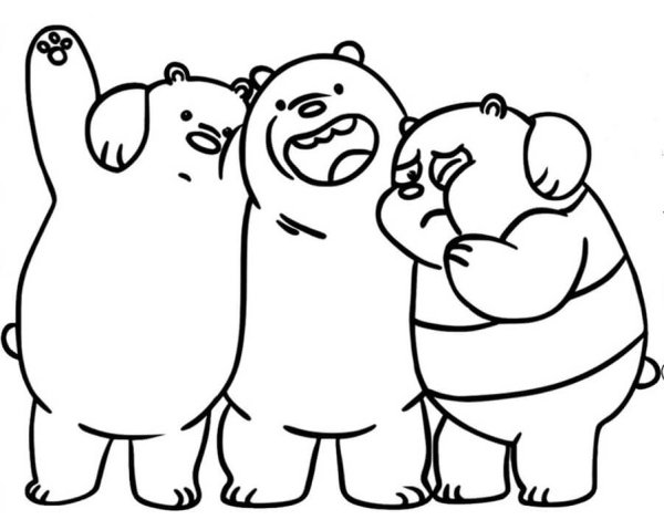 We bare Bears раскраска
