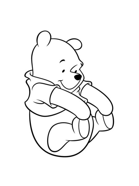 Винни пух черно белый