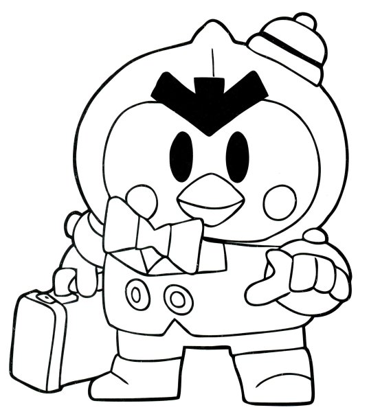 Brawl Stars раскраска Мистер пи