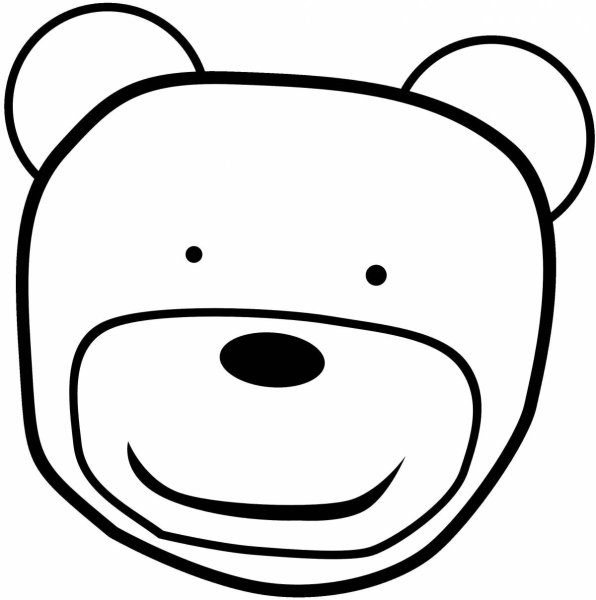 Голова медведя раскраска для детей