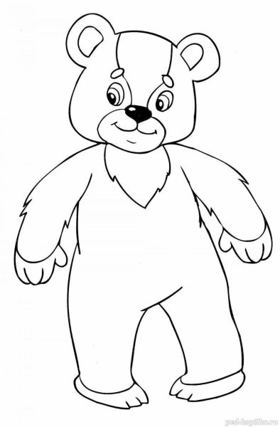 Маленькие мишки раскраска