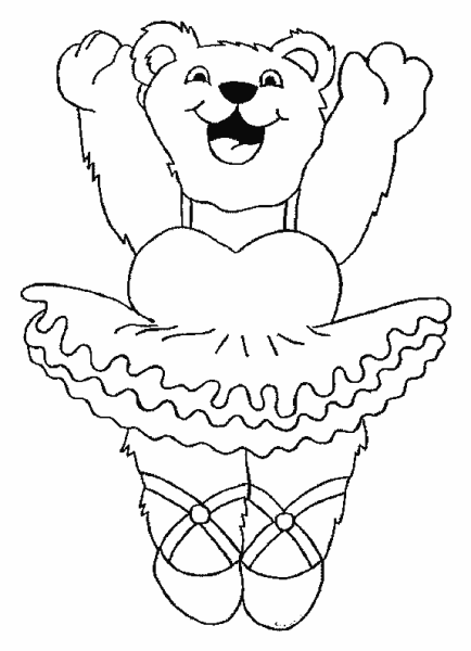 Раскраска милая мишка