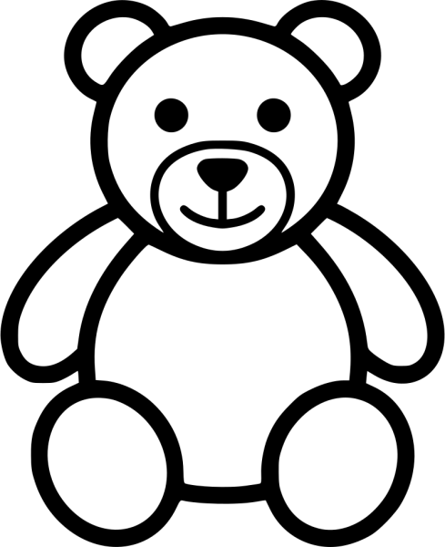 Трафарет Медвежонок для детей