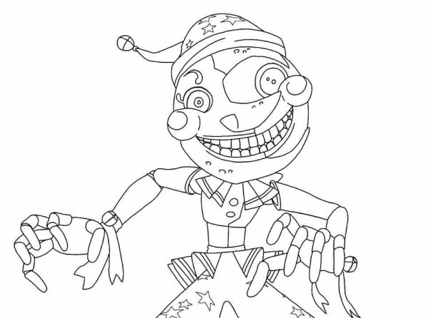 Раскраска FNAF 9 Security Breach