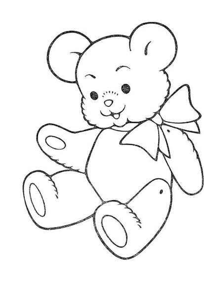 Раскраска мишка для детей 3-4 лет