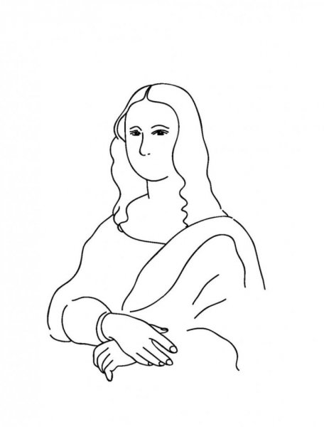 Портрет моны Лизы для срисовки