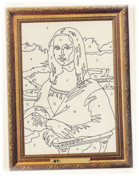 Портрет Мона Лиза контур