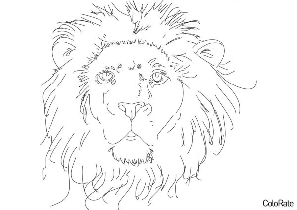 Трафарет Льва для рисования