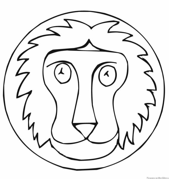 Голова Льва раскраска