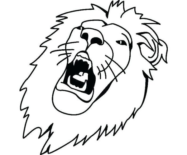 Голова Льва раскраска для детей
