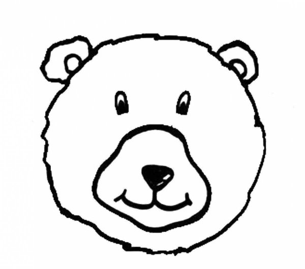 Голова медведя раскраска