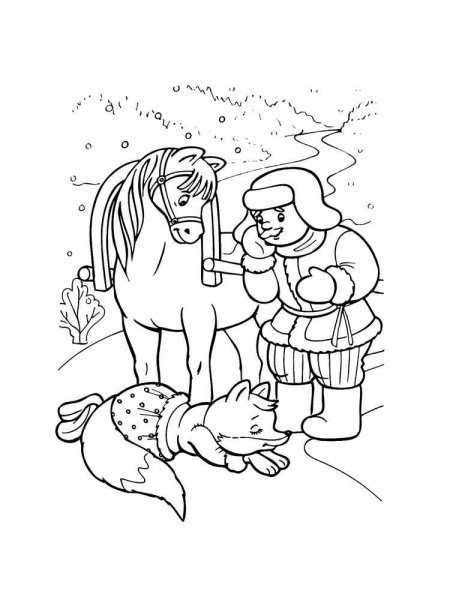 Рисунок к сказке мужик и медведь