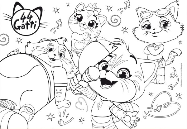 Разукрашки 44 кота