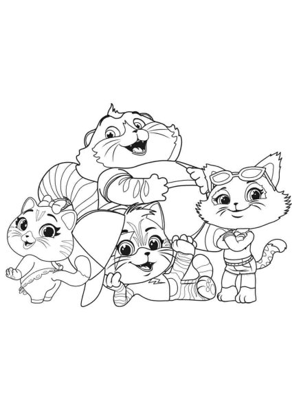 44 Котенка картинки для раскрашивания