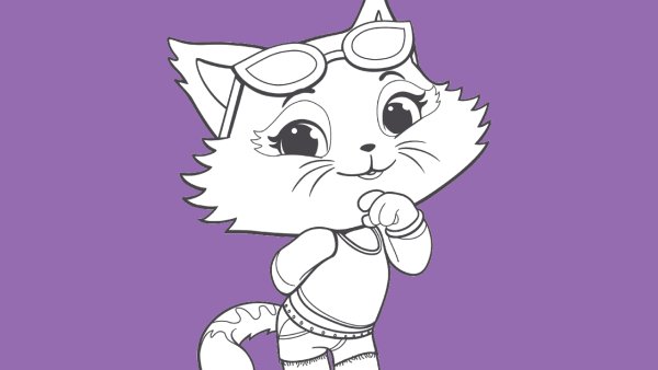 44 Котенка раскраска