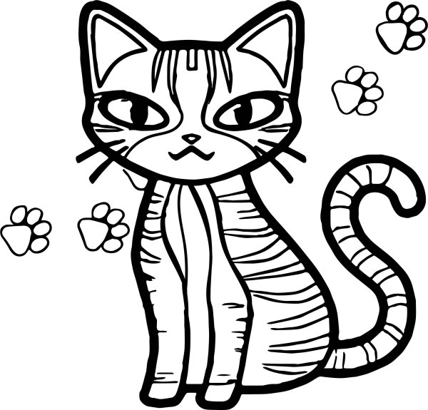 Раскраска для девочек котики