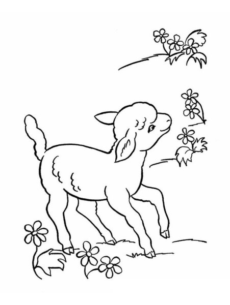 Козлят раскраска