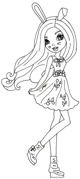 Раскраски ever after High Китти Чешир