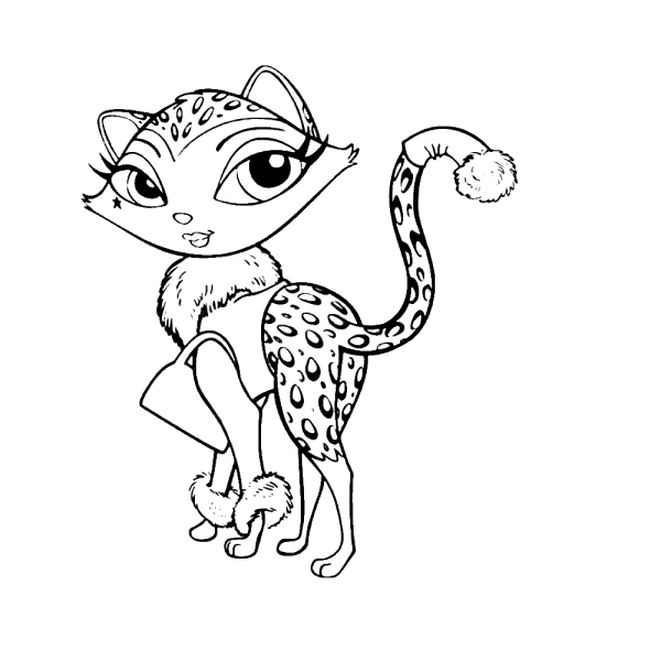 Раскраска Королевская кошка