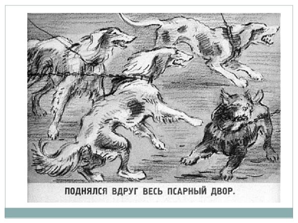 Иллюстрация по басне Крылова волк на псарне