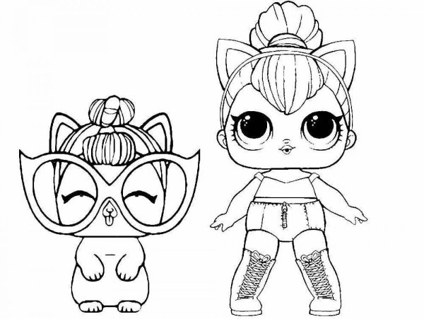 Kitty Queen lol раскраска